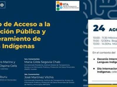 Webinario "Derecho de Acceso a la Información Pública y Empoderamiento de Pueblos Indígenas"